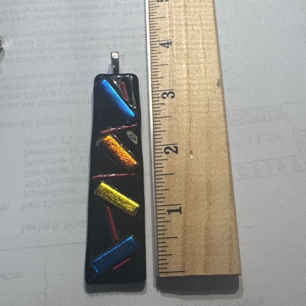 Colorful Rectangular glass Pendant